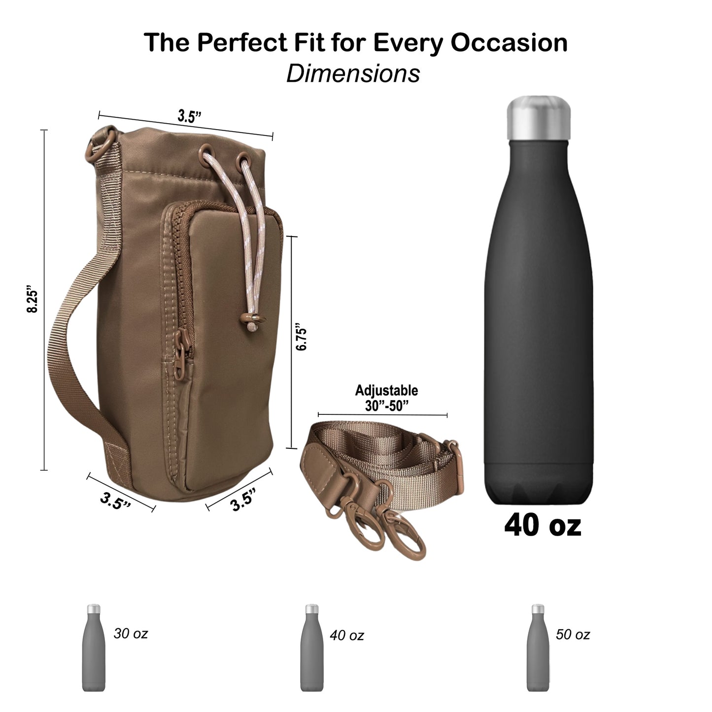 Water Bottle Bag | Taupe